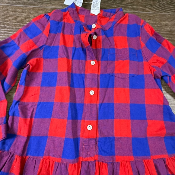 J. Crew Factory Crewcuts Girls Red/Blue Buffalo Plaid Dress, Sz 7, NWT, Holiday - Picture 7 of 12